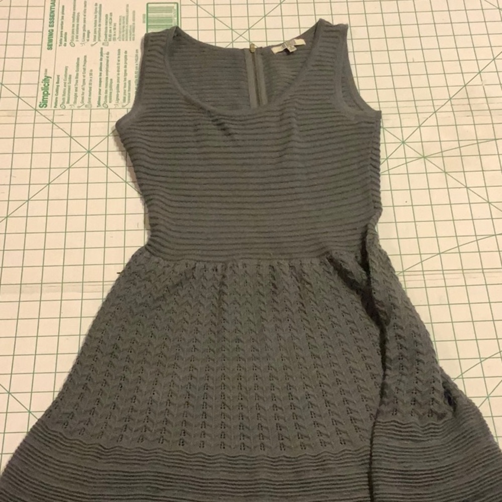 Gray wool skater dress